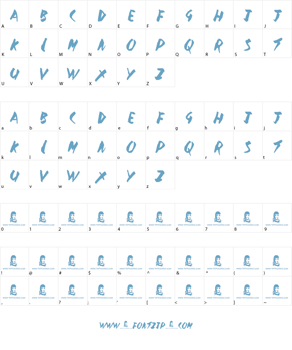 Government Torment Font Character